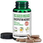 SiberianGreen.com Rasputin Herbs with Horny Goat Weed Maca Root Complex 60 Caps Herbal White Smoke