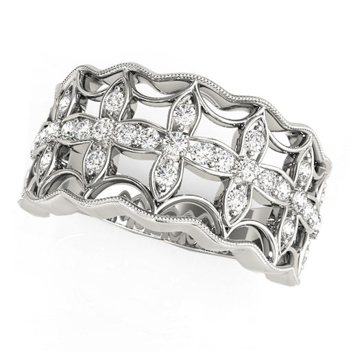 Bids.com Diamond Studded Four Leaf Clover Motif Ring in 14k White Gold (1/4 cttw) Rings White Smoke 3 / White Gold,3.5 / White Gold,4 / White Gold,4.5 / White Gold,5 / White Gold,5.5 / White Gold,6 / White Gold,6.5 / White Gold,7 / White Gold,7.5 / White Gold,8 / White Gold,8.5 / White Gold,9 / White Gold