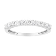 Bids.com IGI Certified 1/2 Cttw Diamond 10K White Gold Prong Set Fluted Band Style Ring (I-J Color, I2-I3 Clarity) - Size 7 Rings White Smoke 7 / White.Gold,6 / White.Gold,8 / White.Gold,9 / White.Gold