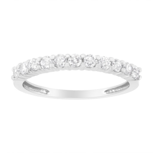 Bids.com IGI Certified 1/2 Cttw Diamond 10K White Gold Prong Set Fluted Band Style Ring (I-J Color, I2-I3 Clarity) - Size 7 Rings White Smoke 7 / White.Gold,6 / White.Gold,8 / White.Gold,9 / White.Gold