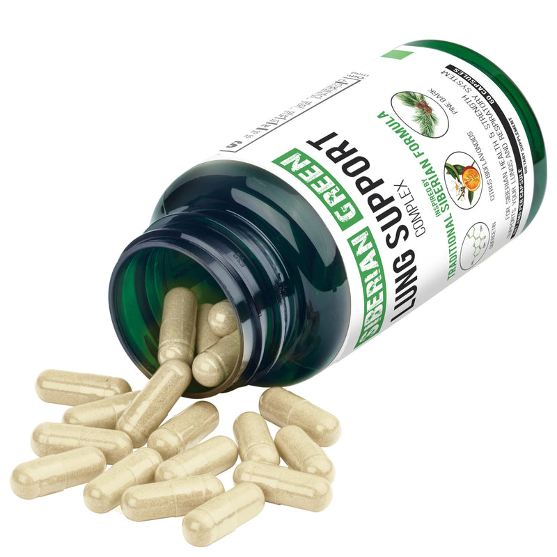 SiberianGreen.com Herbal Lung Support – Quercetin, Pine Bark, Citrus Bioflavonoids | 60 Capsules by Siberian Green Herbs White Smoke