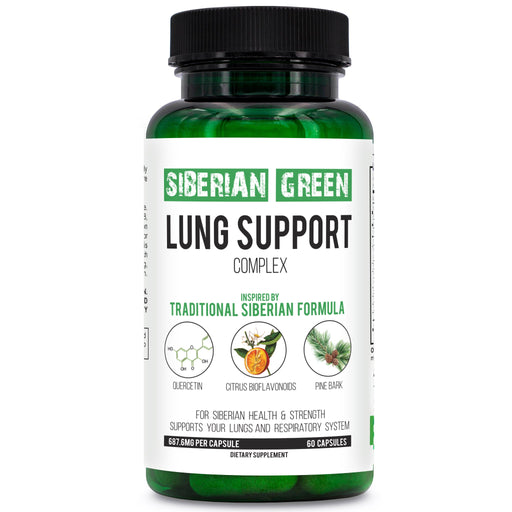SiberianGreen.com Herbal Lung Support – Quercetin, Pine Bark, Citrus Bioflavonoids | 60 Capsules by Siberian Green Herbs White Smoke
