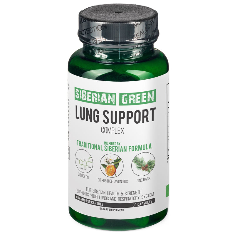 SiberianGreen.com Herbal Lung Support – Quercetin, Pine Bark, Citrus Bioflavonoids | 60 Capsules by Siberian Green Herbs Light Gray