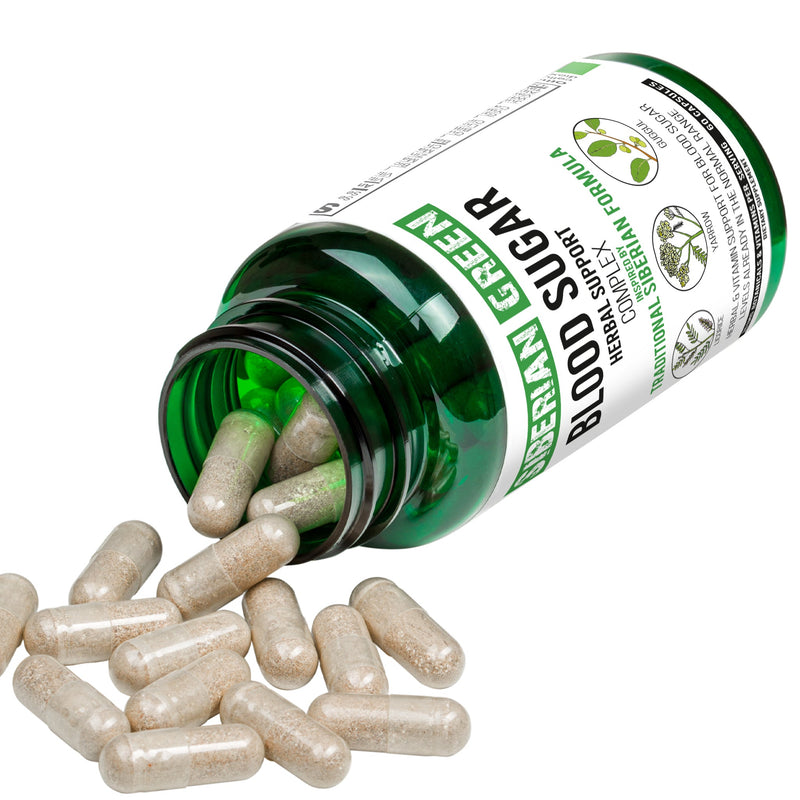 SiberianGreen.com Herbal Sugar Support Siberian Green 60 Caps - Yarrow Guggul Licorice Herbs White Smoke