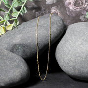 Bids.com 14k Yellow Gold Diamond Cut Cable Link Chain 0.8mm Necklaces Black 16 / Yellow Gold,18 / Yellow Gold