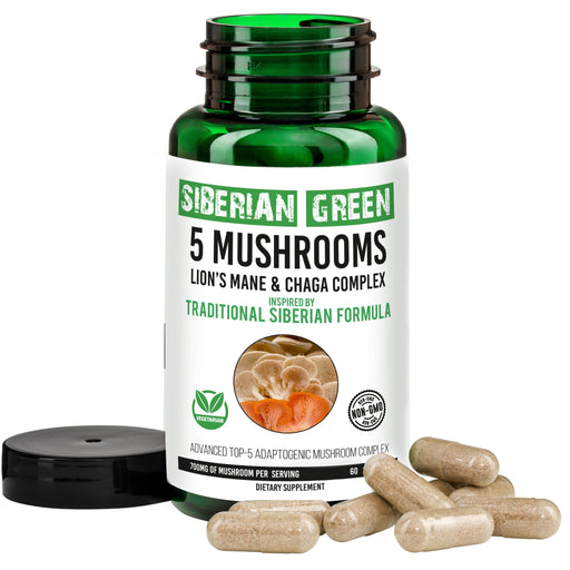 SiberianGreen.com Herbal Prostate Detox Siberian Green 60 Caps – Saw Palmetto Burdock Pumpkin Herbs White Smoke