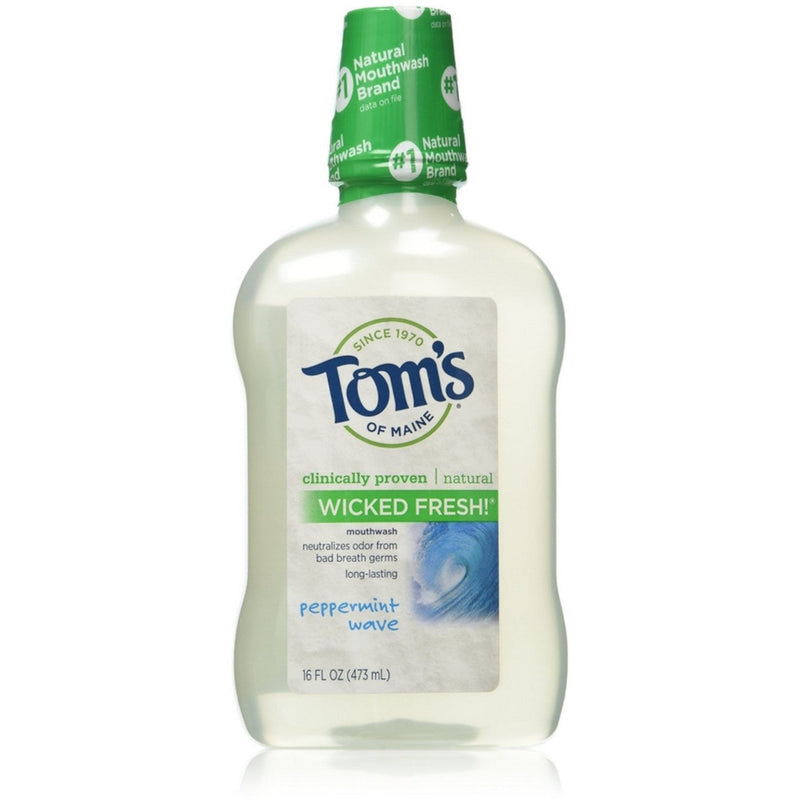 Tom's of Maine Tom's of Maine Wicked Fresh Mouthwash Peppermint Wave, 16 Oz Mouthwash White Smoke