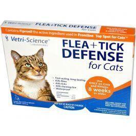 21st Century 21st Century Vetri Science Flea +Tick Defense For 8 Weeks Or Older Cats-3Aplicators Pet Flea & Tick Control White Smoke
