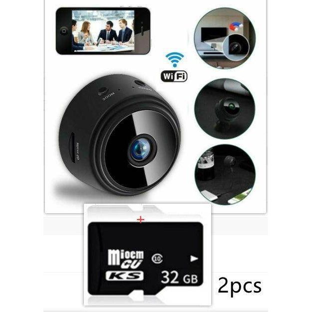 SmartPursue™ Mini Wireless Magnetic Security Camera Mini Camera White Smoke Camera Add 16G / USB,Camera Add 64G / USB,BLACK 128G memory card / USB,Black with 32G memory card / USB,Black with 64G memory card / USB,Black / USB