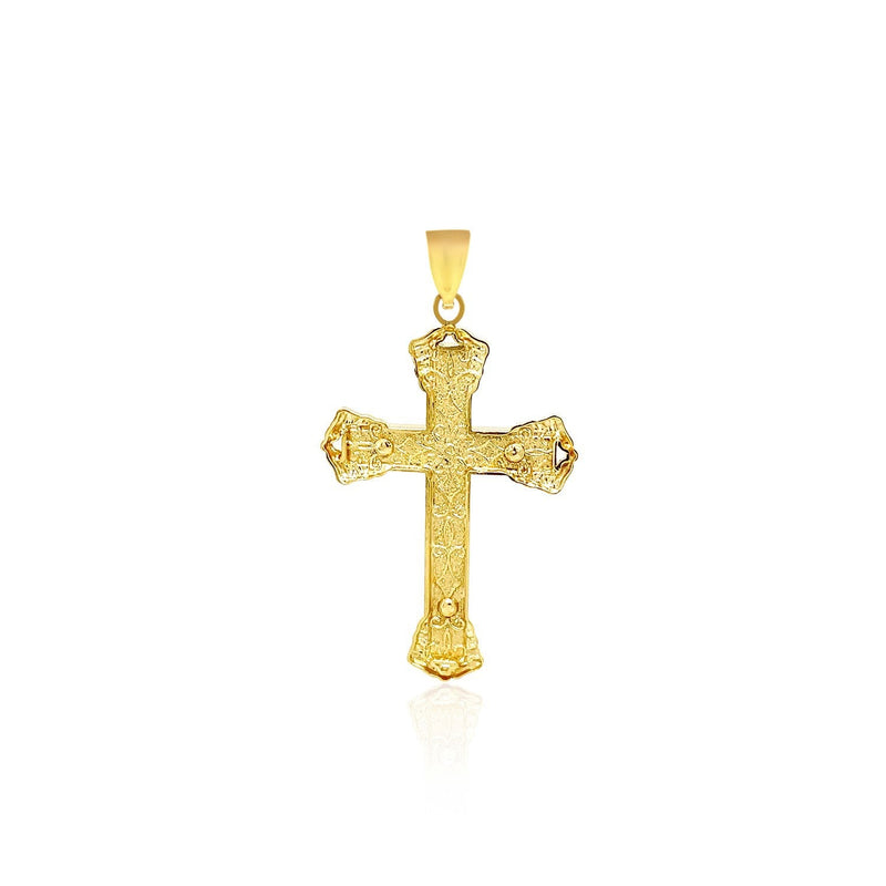 Bids.com 14k Yellow Gold Black Onyx Cross Pendant Pendants White Smoke Yellow Gold