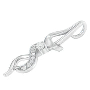 Bids.com Espira 10K White Gold 1/5 cttw Round Cut Diamond Swirl Pendant Necklace (J-K, I1-I2) Necklaces White Smoke White.Gold / 18