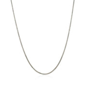 Bids.com 14k White Gold Classic Box Chain 1.0mm Necklaces White Smoke 16 / White Gold,18 / White Gold,20 / White Gold,22 / White Gold,24 / White Gold,30 / White Gold