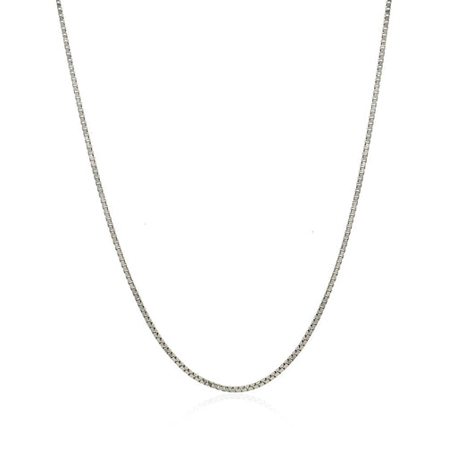 Bids.com 14k White Gold Classic Box Chain 1.0mm Necklaces White Smoke 16 / White Gold,18 / White Gold,20 / White Gold,22 / White Gold,24 / White Gold,30 / White Gold