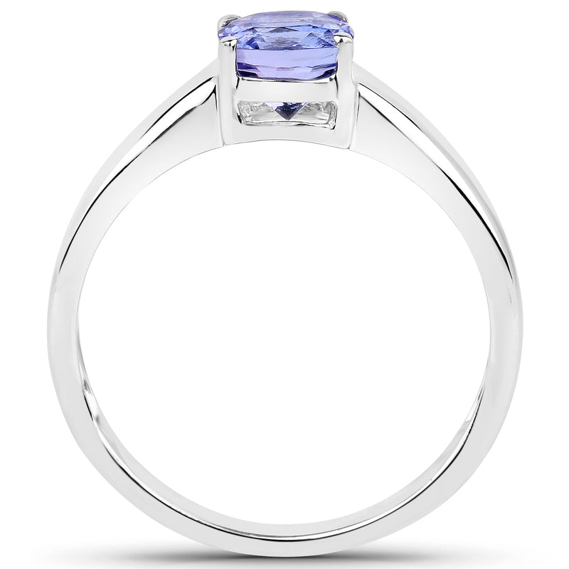 Bids.com 1.05 Carat Genuine Tanzanite .925 Sterling Silver ring Rings White Smoke size 6.00,size 7.00,size 9.00,size 5.00,size 8.00,size 10.00,size 5.50,size 6.50