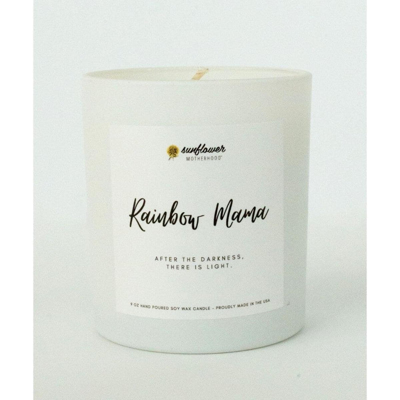 Sunflower Motherhood Rainbow Mama Pregnancy Loss Candle Candles Light Gray