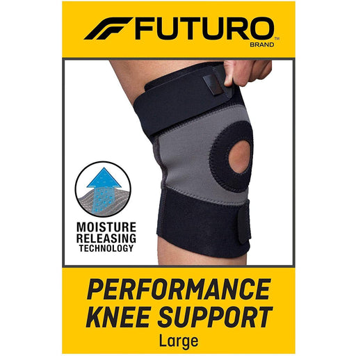 Futuro Futuro Sport Moisture Control Knee Support, Large Medical Supplies White Smoke