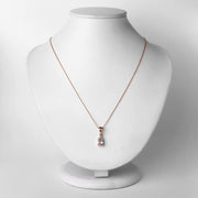 Bids.com 1.12 Carat Genuine Morganite and White Topaz .925 Sterling Silver Pendant Pendants Lavender