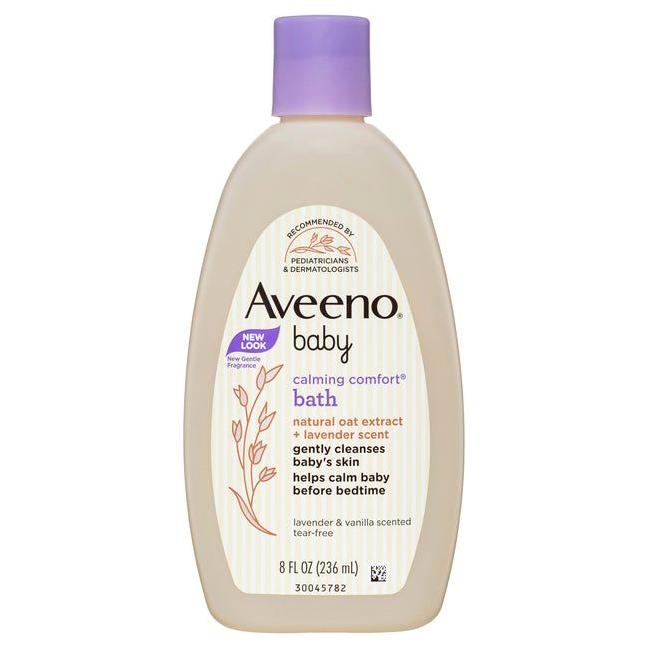 Aveeno Aveeno Baby Calming Comfort Bath & Wash Lavender & Vanilla 8 fl. Oz Baby Bath & Wash Light Gray