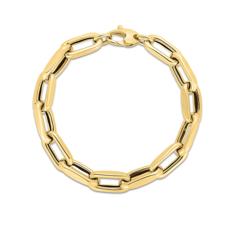 Bids.com 14k Yellow Gold French Cable Link Bracelet  (9.00 mm) Bracelets White Smoke 8 / Yellow Gold