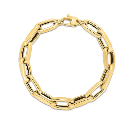 Bids.com 14k Yellow Gold French Cable Link Bracelet  (9.00 mm) Bracelets White Smoke 8 / Yellow Gold