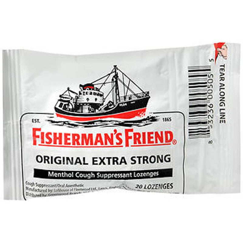 Fisherman's Friend Fisherman's Friend Original Extra Strong Lozenges - Menthol & Eucalyptus, 20 Count Pack Respiratory Care Light Gray