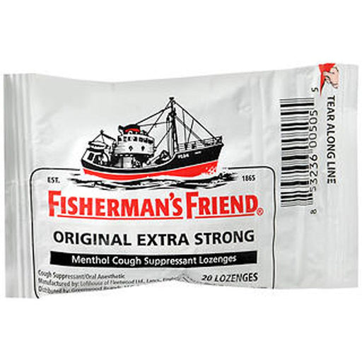 Fisherman's Friend Fisherman's Friend Original Extra Strong Lozenges - Menthol & Eucalyptus, 20 Count Pack Respiratory Care Light Gray