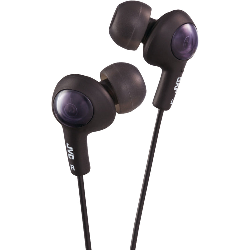 JVC JVC HAFX5B Gumy Plus Inner Ear Earbuds Black Headphones White Smoke