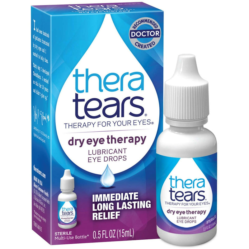 TheraTears TheraTears Lubricant Eye Drops Sterile Multi-Use Bottle 0.5 Fl Oz Eye Drops & Lubricants White Smoke
