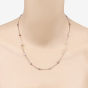 Bids.com 1.62 Carat Genuine Morganite .925 Sterling Silver Necklace Necklaces Bisque size 18.00
