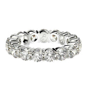 Bids.com Round Cut Lab Grown Diamond Eternity Ring in 14k White Gold (3 cttw FG/VS2) Rings White Smoke 4 / White Gold,4.5 / White Gold,5 / White Gold,5.5 / White Gold,6 / White Gold,6.5 / White Gold,7 / White Gold,7.5 / White Gold,8 / White Gold,8.5 / White Gold,9 / White Gold