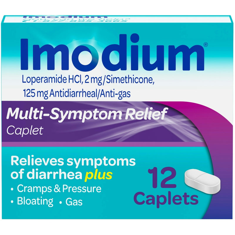 Imodium Imodium Caplets Multi - Symptom Relief 12 Ct Health & Beauty Dark Turquoise