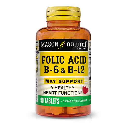Mason Natural Mason Natural Folic Acid  B6 & B12 - 90Tablets Vitamins & Supplements White Smoke