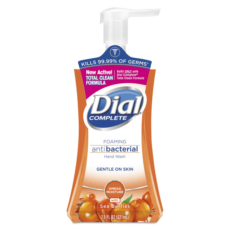 Dial Dial Complete Sea Berries With Omega Moisture Antibacterial Foaming Hand Wash, 7.5 Ounce Pump Bottle Dish Detergent & Soap White Smoke