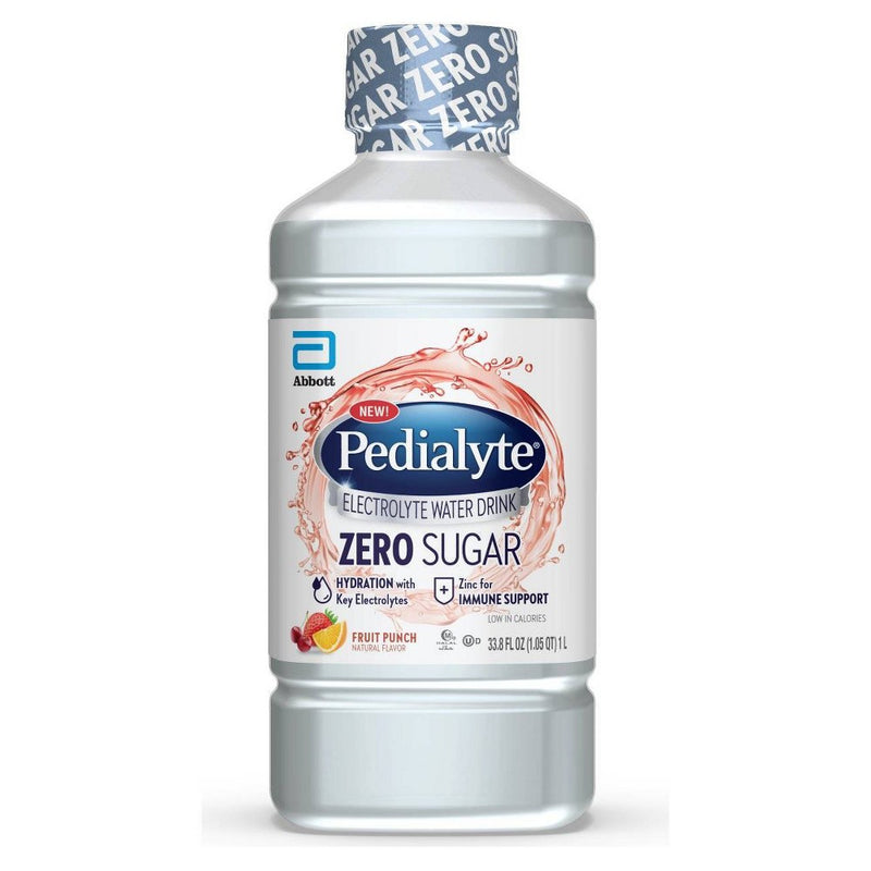 Pedialyte Pedialyte Electrolyte Water Drink, Zero Sugar, Fruit Punch Sugar & Sweeteners White Smoke