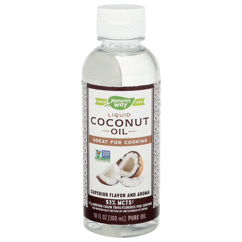 Nature's Way Nature's Way Coconut Oil, Premium Liquid 10 Fl Oz Cooking Oils White Smoke