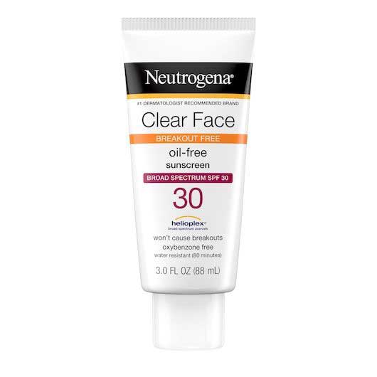 Neutrogena Neutrogena Clear Face Break Out Free SPF 30 Sunscreen Liquid Lotion, 3 Fluid Ounce -- 12 Per Case Lotion & Moisturizer White Smoke