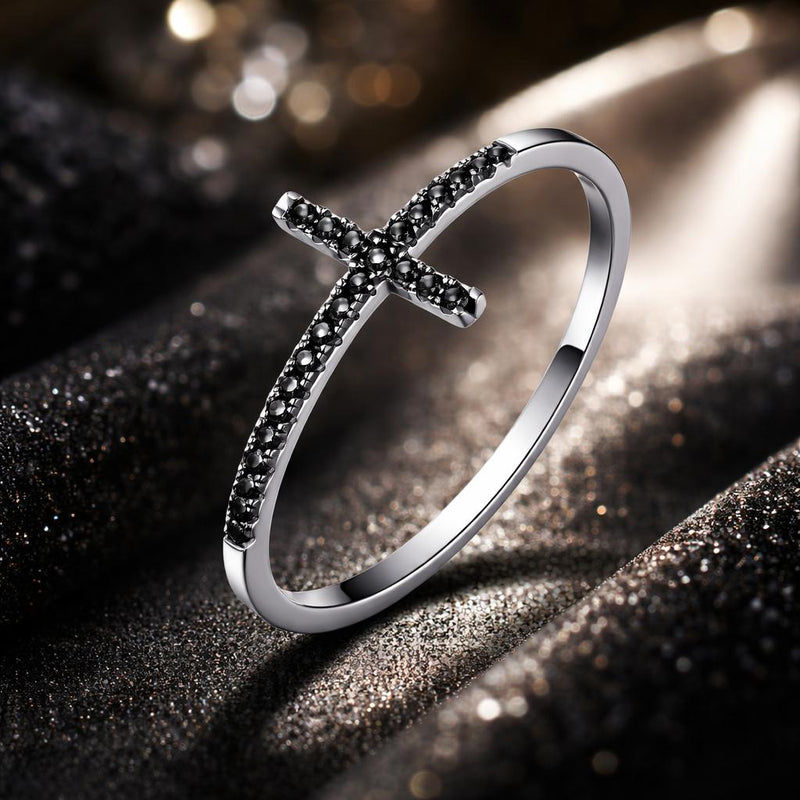 Bids.com 925 Sterling Silver Ring Size 7 for Women Rings Black 7