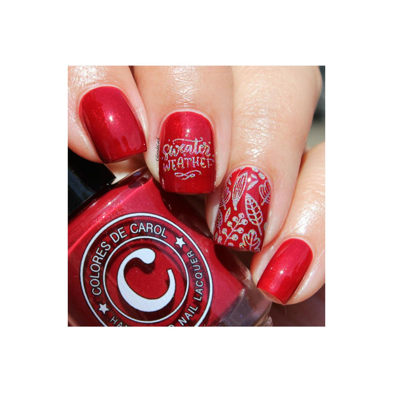 UberChic Beauty Lovely Leaves-04 Stamping Plate Wheat
