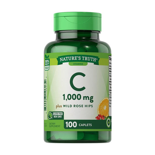 Nature's Truth Nature's Truth® Vitamin C 1000 mg with Rose Hips – (100 Count) Vitamins & Supplements White Smoke