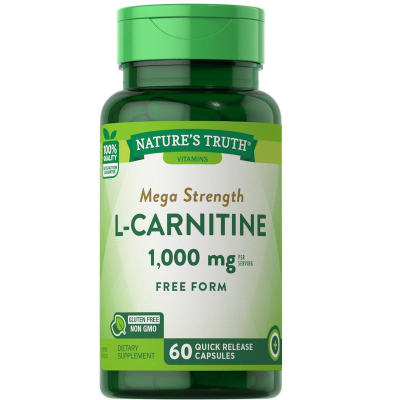 Nature's Truth Nature's Truth L-Carnitine 500 Mg Dietary Supplement - 60 Capsules Vitamins & Supplements White Smoke