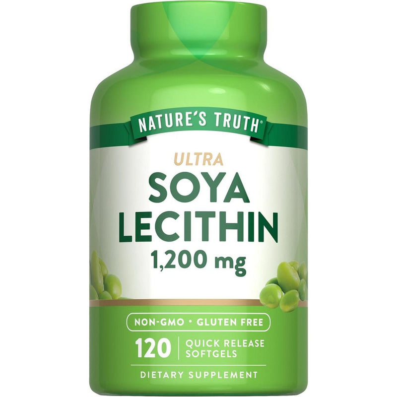 Nature's Truth Nature's Truth Ultra Soya Lecithin, 1,200 Mg, 120 Quick Release Softgels Vitamins & Supplements White Smoke