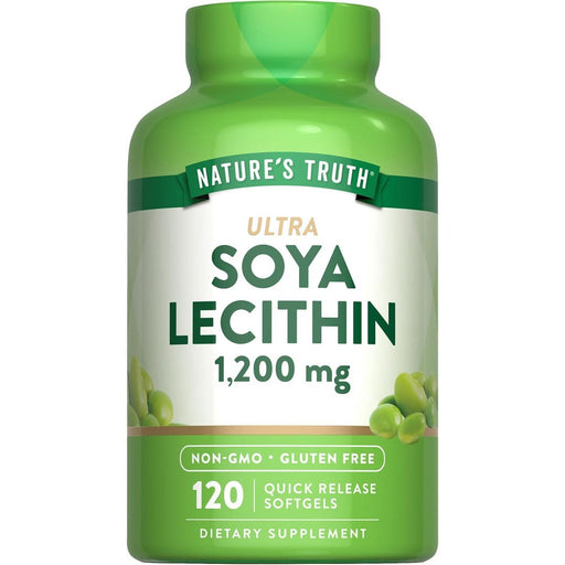 Nature's Truth Nature's Truth Ultra Soya Lecithin, 1,200 Mg, 120 Quick Release Softgels Vitamins & Supplements White Smoke