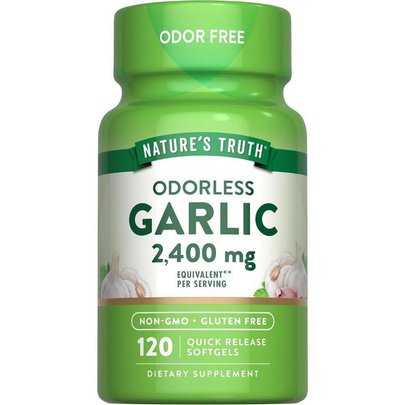 Nature's Truth Nature's Truth Garlic, Odorless, High Strength, 1200 Mg, Quick Release Softgels Vitamins & Supplements White Smoke