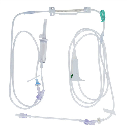 B. Braun Universal Pump IV Administration Set with CARESITE Needle-Free Connector, Case of 24 Medical Supplies White Smoke