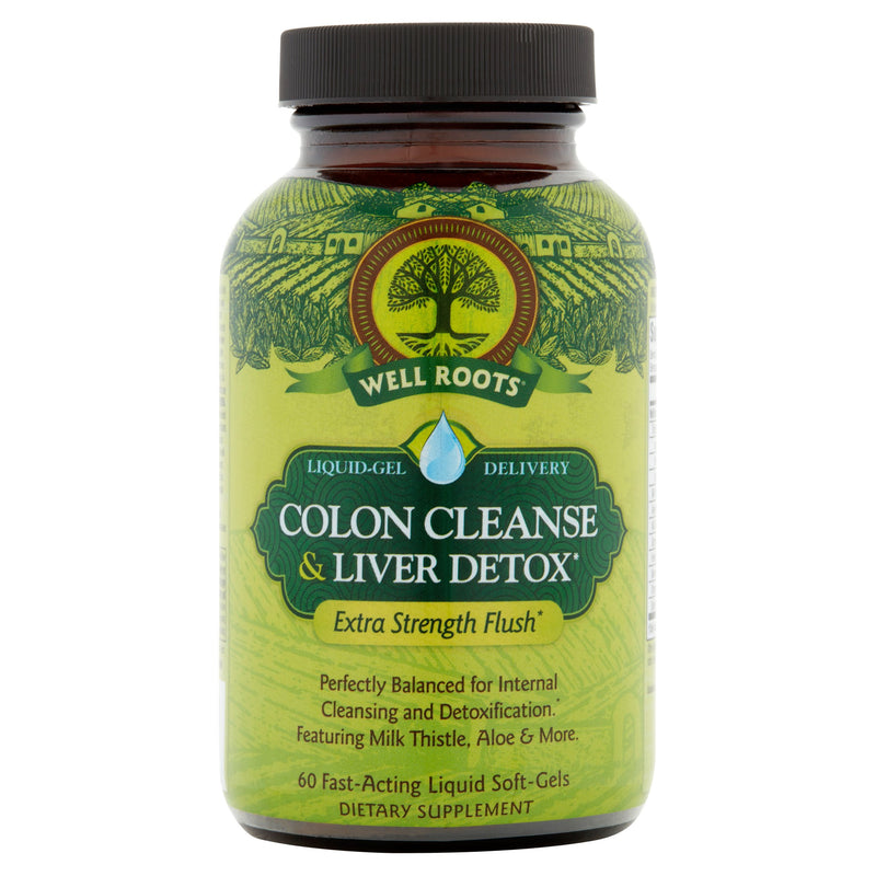 Well Roots Well Roots Colon Cleanse & Liver Detox Liquid Softgels Health & Beauty White Smoke