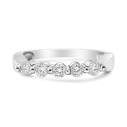 Bids.com 14K White Gold 1/2 Cttw Round-Cut 5-Stone Diamond Ring (H-I Color, SI1-SI2 Clarity) Size 7 Rings White Smoke 7 / White.Gold