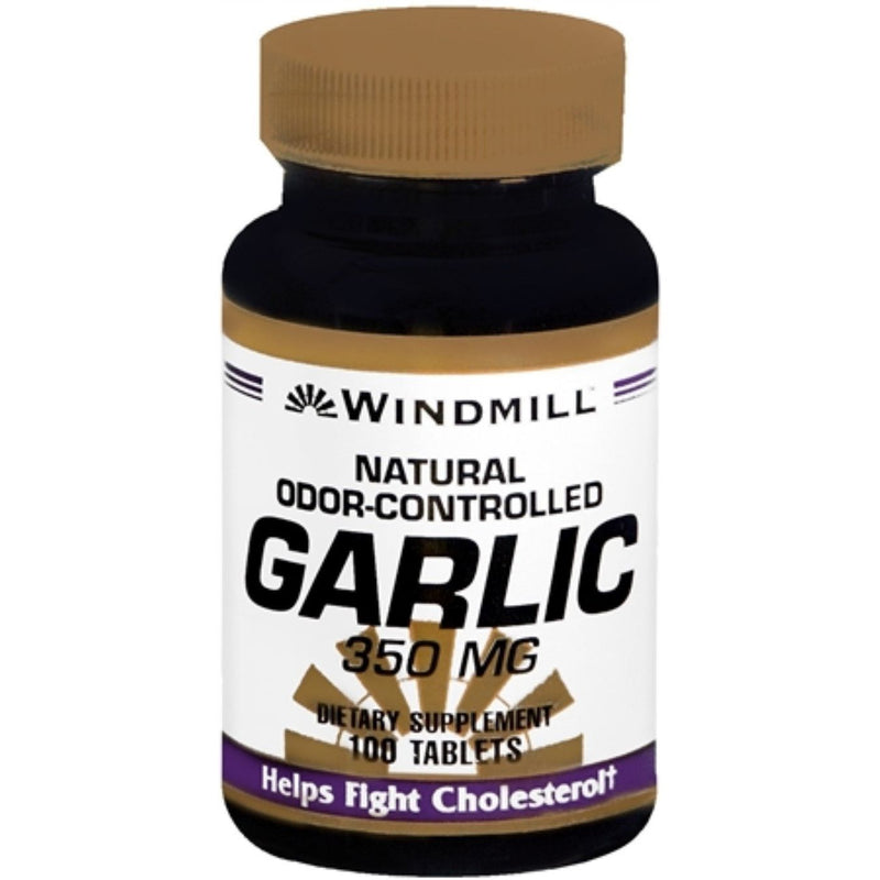 Windmill Windmill Natural Odor-Controlled Garlic 350 Mg Tablets Vitamins & Supplements White Smoke