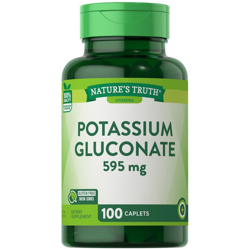 Nature's Truth Nature's Truth Potassium Gluconate, 595 Mg, Caplets Vitamins & Supplements White Smoke