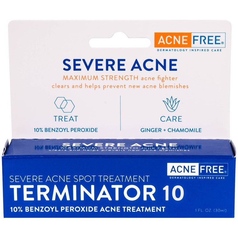 AcneFree AcneFree Severe Spot Treatment Terminator 10 With 10% Benzoyl Peroxide - 1 Fl Oz Skin Care Lavender