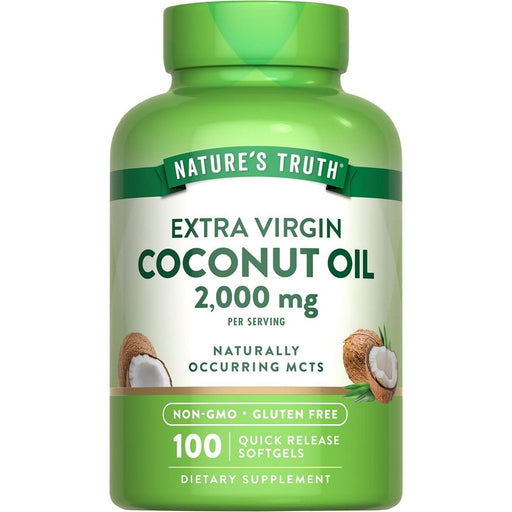 Nature's Truth NT Coconut Oil  Gc 1000 Mg 100 Sfg Vitamins & Supplements White Smoke